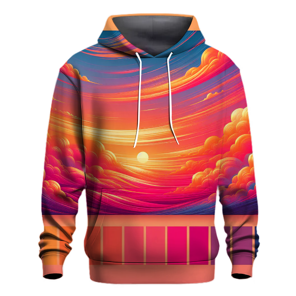 Vibrant Sunset Aura Hoodie