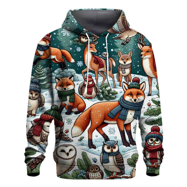 Winter Animals Wonderland Hoodie