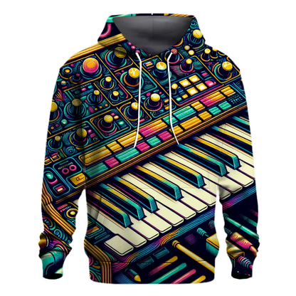 Retro Synthesizer Graphic Hoodie