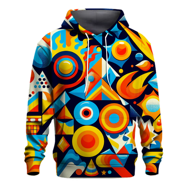 Vibrant Retro Shapes Hoodie