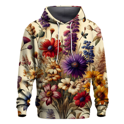 Wildflower Pattern Delight Hoodie