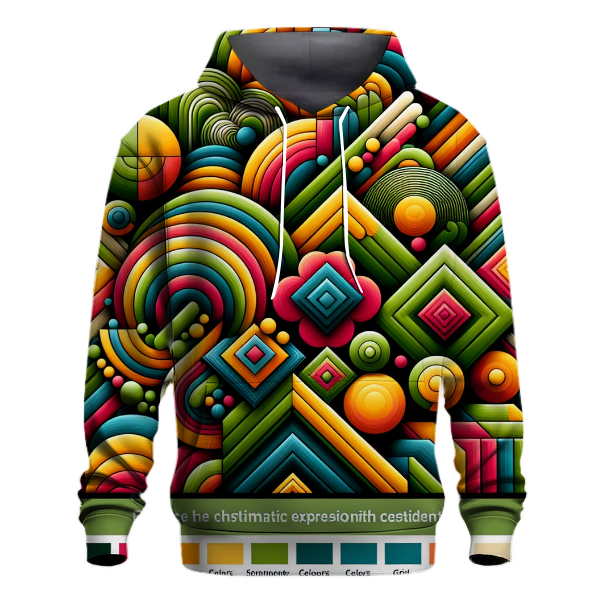 Vibrant Geometric Retro Hoodie