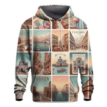 Vintage Postcard Adventure Hoodie