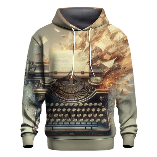 Vintage Typewriter Romance Hoodie