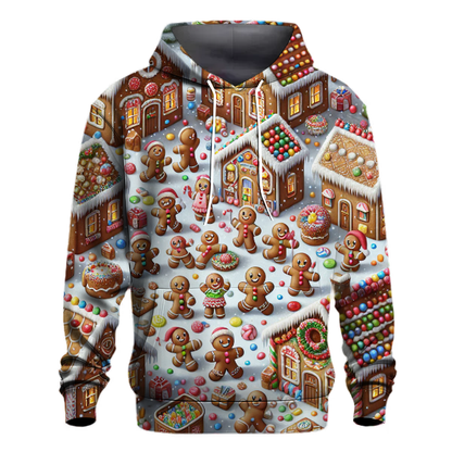 Whimsical Gingerbread Christmas Village Hoodie