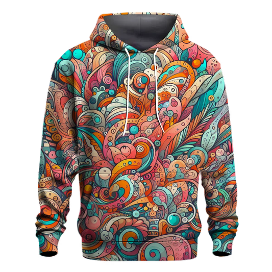 Vibrant Doodle Dance Hoodie