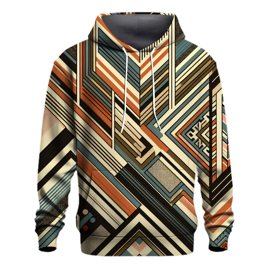 Vintage Zigzag Pattern Hoodie