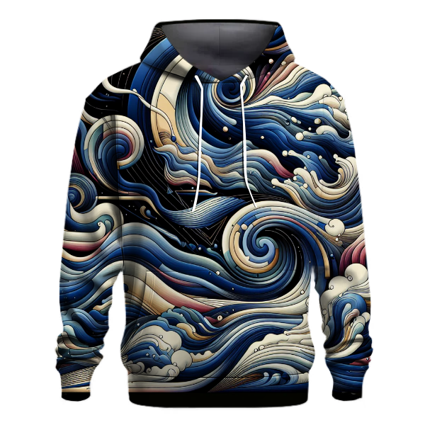 Abstract Ocean Symphony Hoodie