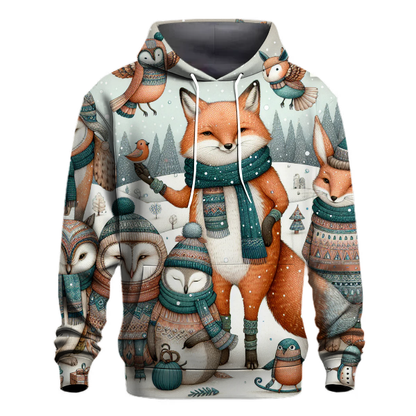 Whimsical Winter Wildlife Hoodie