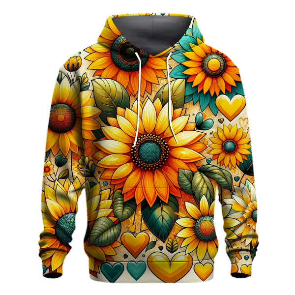 Retro Sunflower Love Hoodie