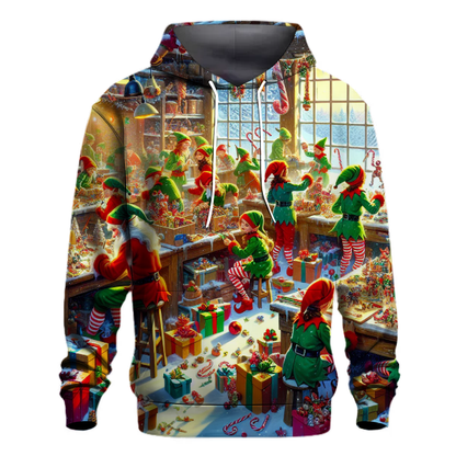 Santa's Workshop Elves at Work Hoodie