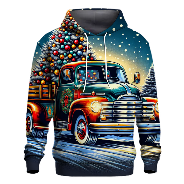 Vintage Christmas Truck Hoodie