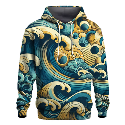 Retro Surf Wave Vibes Hoodie