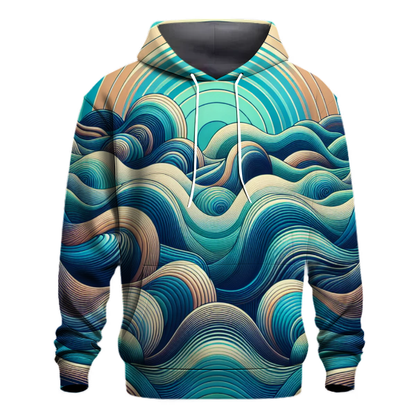 Vibrant Vintage Waves Hoodie