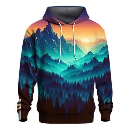 Retro Sunset Mountains Hoodie