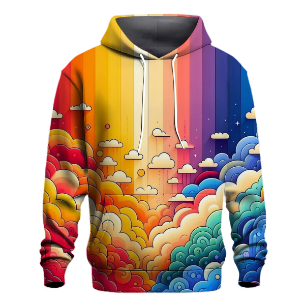 Vibrant Rainbow Arc Hoodie