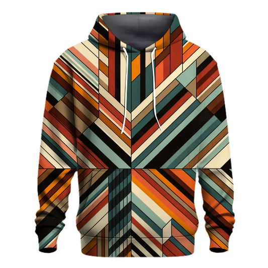 Vintage Striped Collage Hoodie