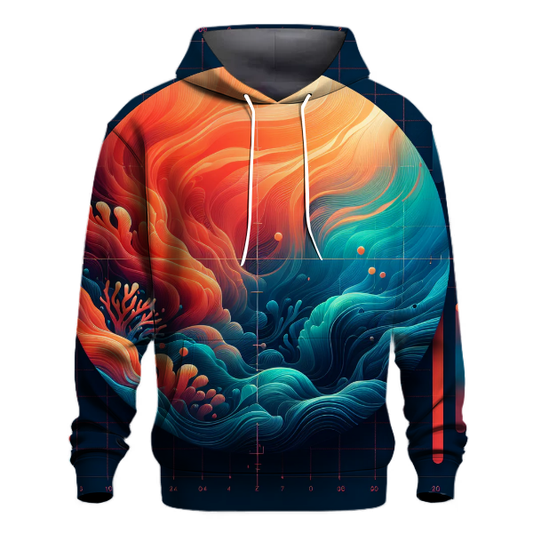 Marine Coral Fade Hoodie Hoodies Fashion