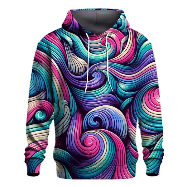  Wave Patterns Hoodie Zip-up Hoodies