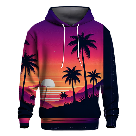 Retro Sunset Palms Hoodie