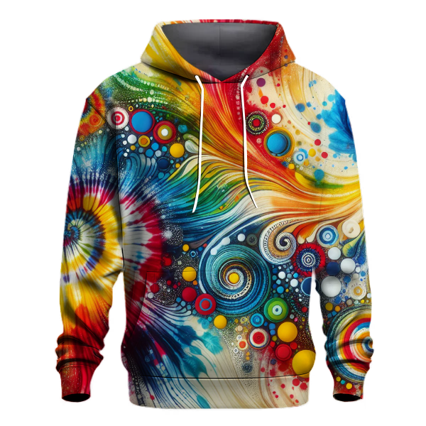 Whimsical Rainbow Tie-dye Hoodie