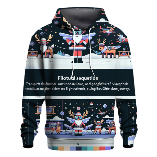 Santa's Reindeer Flight School Hoodie