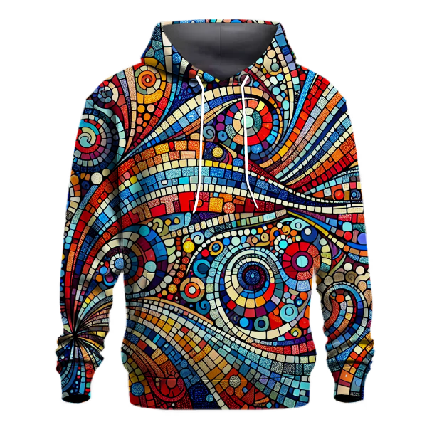 Vibrant Retro Mosaic Hoodie