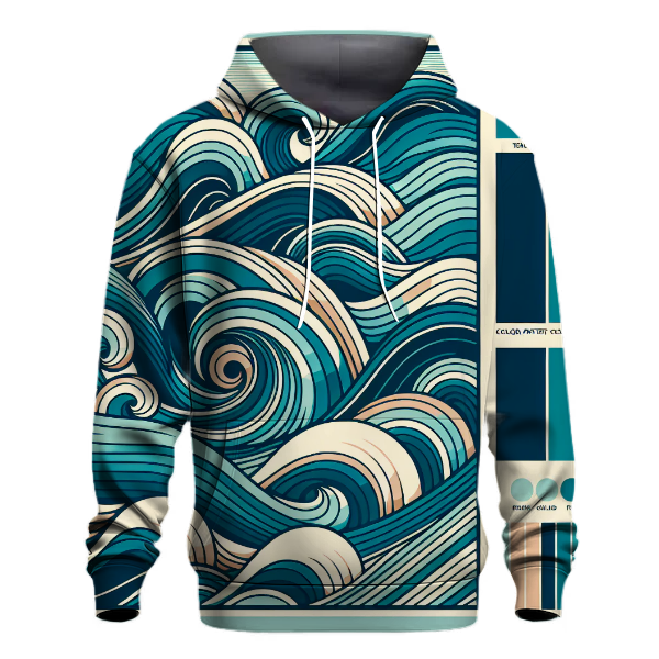 Retro Surf Waves Hoodie