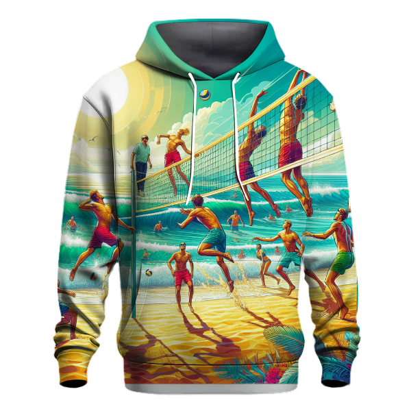 Volleyball Sun Smash Hoodie