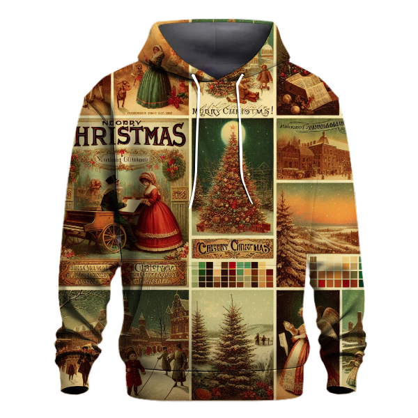 Vintage Christmas Postcards Hoodie