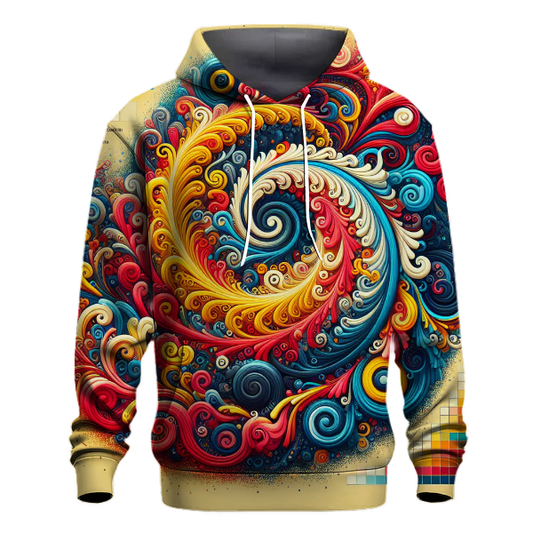 Vibrant Rainbow Spirals Hoodie