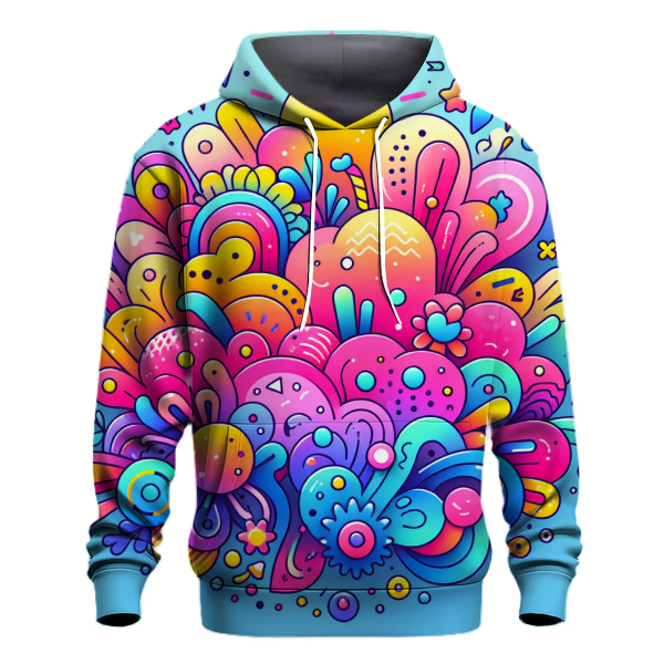 Whimsical Doodle Gradient Hoodie