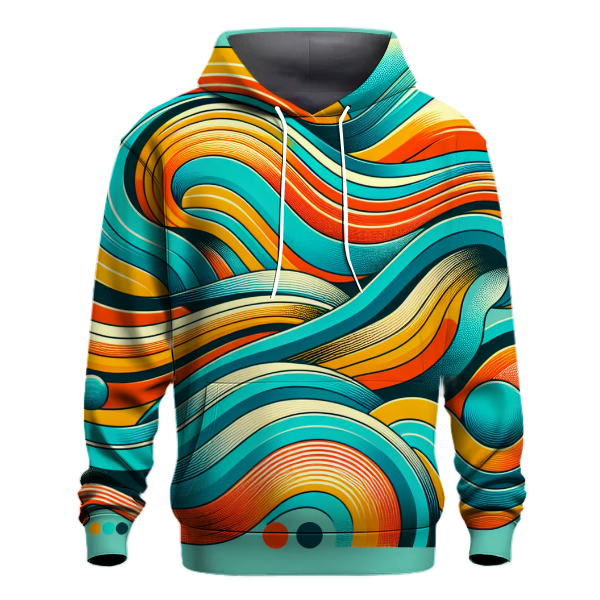 Vibrant Wave Patterns Hoodie