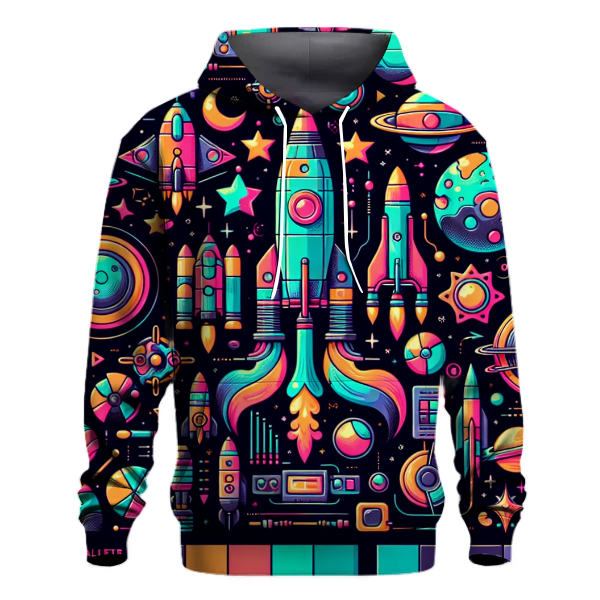 80s Retro Space Adventure Hoodie