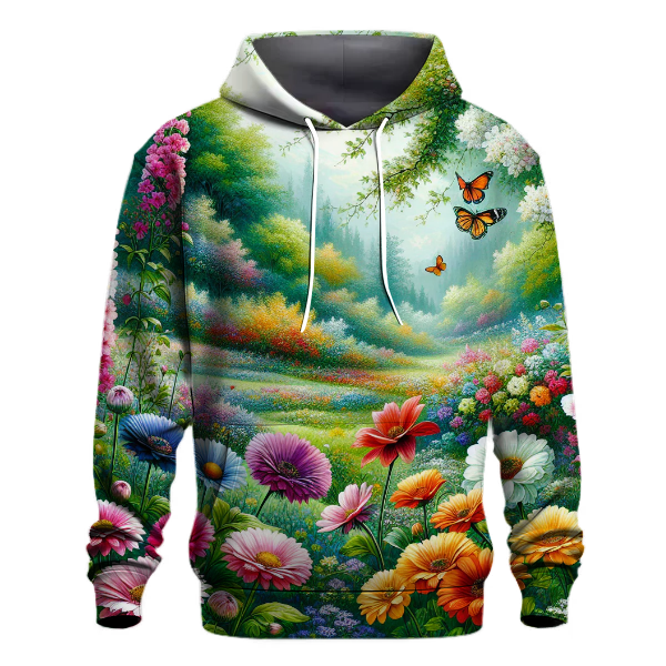 Whimsical Garden Blooms Hoodie