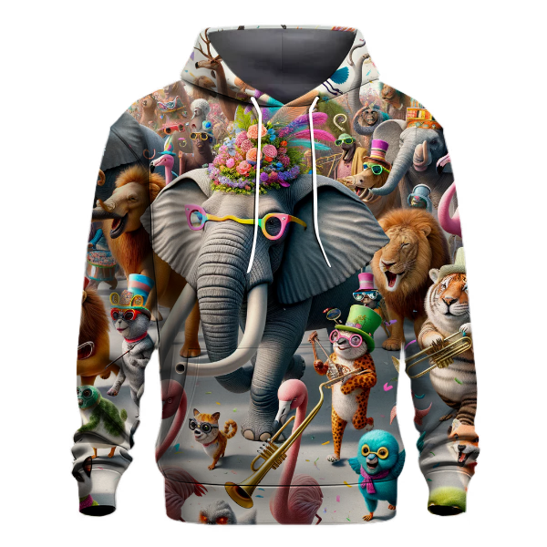 Quirky Animal Parade Hoodie