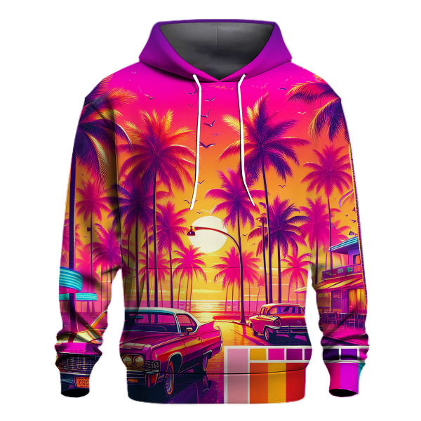 Vibrant Retro Miami Hoodie