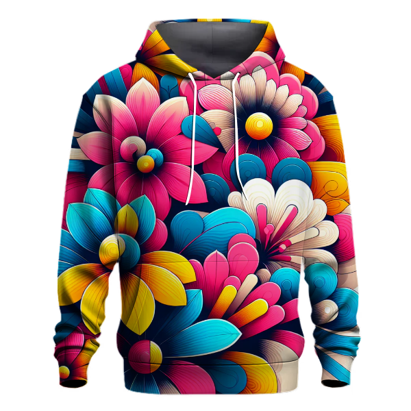 Vivid Flower Power Hoodie