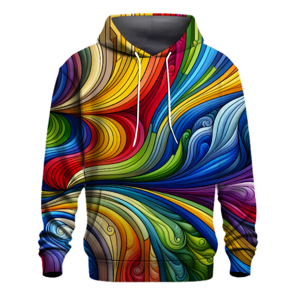 Timeless Rainbow Waves Hoodie