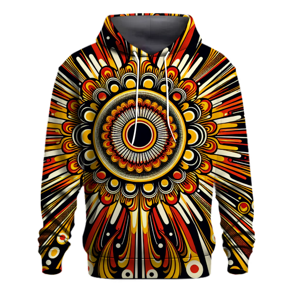 Retro Sunburst Radiance Hoodie