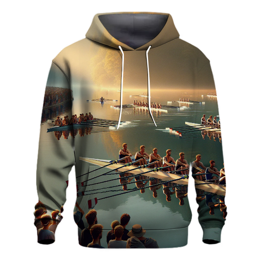 Rowing Regatta Scene Hoodie