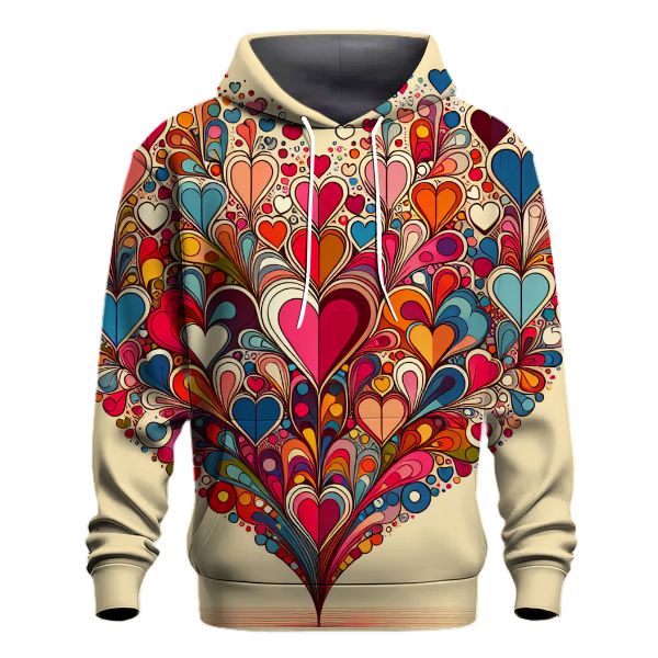 Funky Heart Patterns Hoodie