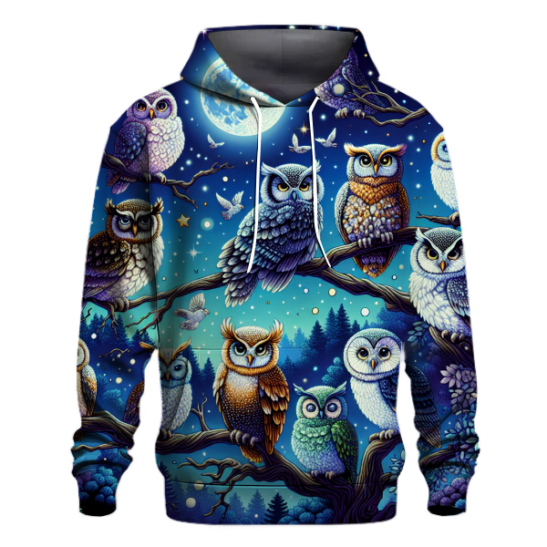 Whimsical Night Owls Hoodie