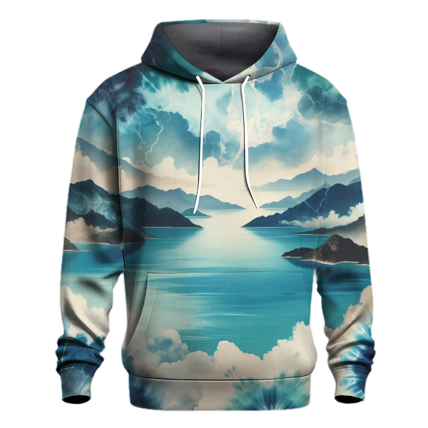 Sapphire Lagoon Tie-dye Design Hoodie