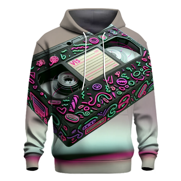 Vibrant VHS Revival Hoodie