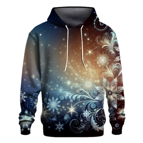 Whimsical Snowflakes and Stars Hoodie