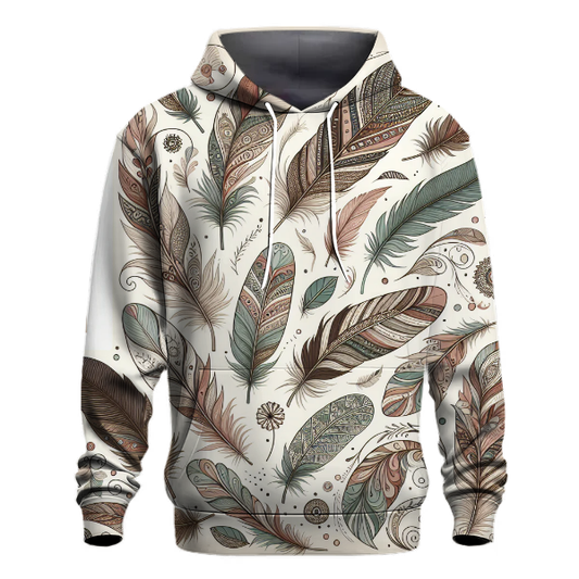 Vintage Boho Feathers Hoodie