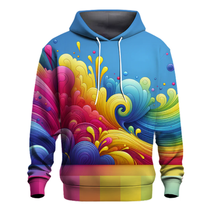 Whimsical Rainbow Splash Hoodie