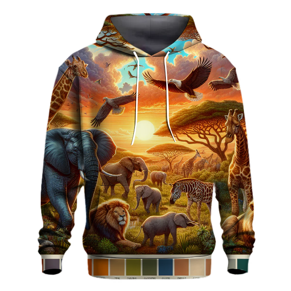 Vibrant Wildlife Safari Hoodie