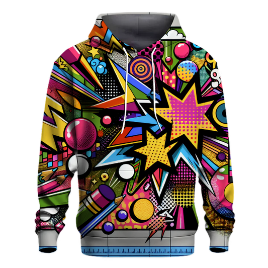 Vivid Pop Art Explosion Hoodie